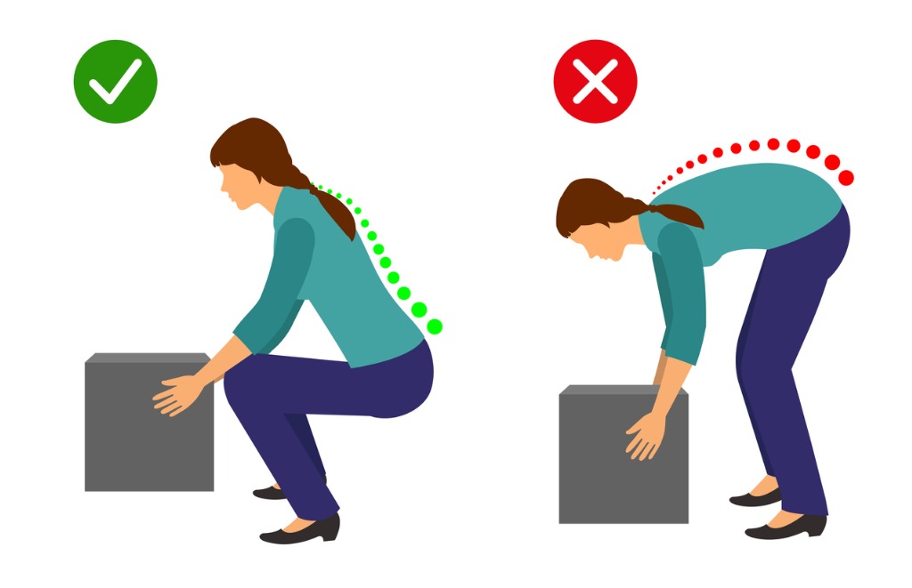 Lift with your back